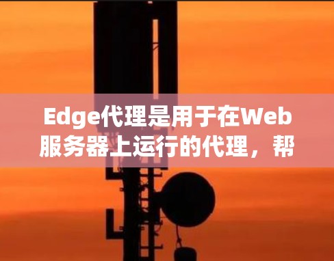 Edge代理是用于在Web服务器上运行的代理，帮助提高性能和用户体验。以下是关于Edge代理的常见设置步骤和注意事项